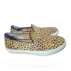 Rothy's Leopard Print Slip-On Mules - Yellow and Brown